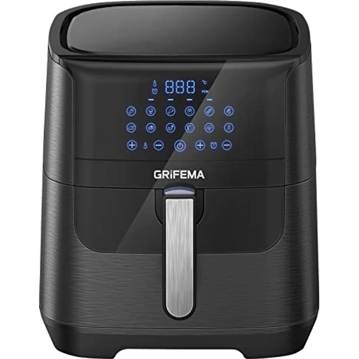 GRIFEMA GC2001, Heißluftfritteuse 6.5L/1800W ohne Öl- Luftfritöse mit Digitalem LED Touchscreen, Friteuse 12 Programmen, Heissluftfriteuse Präziser Temperaturregelung, Airfryer Zeitsseinstellung – Bild 1