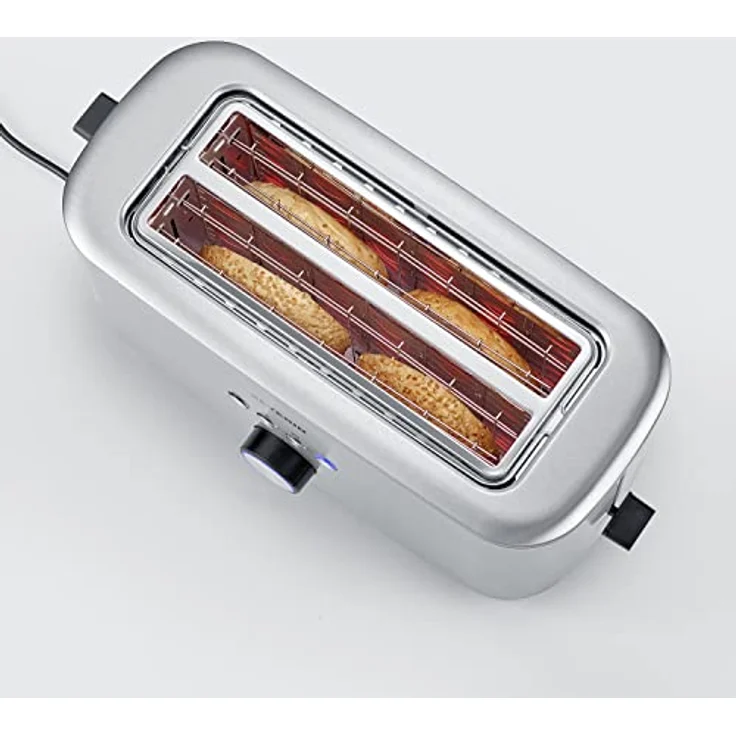 Severin AT 2512 2-Schlitz-Toaster, 1400W, 7 Bräunungsstufen, edelstahl – Bild 4