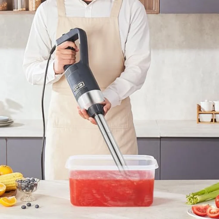 VEVOR Kommerzieller Stabmixer, 500 W Hochleistungs-Handmixer mit 16 Zoll Edelstahlklinge und variabler Geschwindigkeit, tragbarer Mixer für Suppen und Saucen – Bild 8