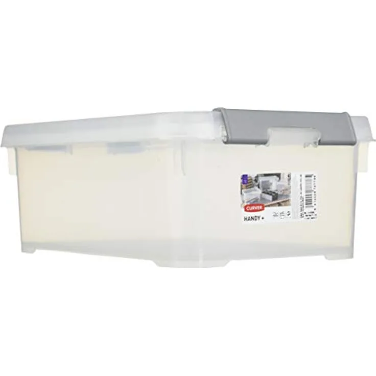 Allibert Aufbewahrungsbox Handy Plus mit Deckel 4L in transparent/Silber, Kunststoff, 29.5 x 19.5 x 11 cm - Preisvergleich