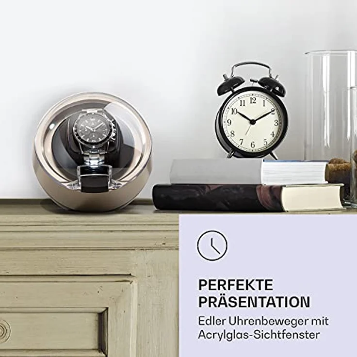 St. Gallen ll Premium Uhrenbeweger 4 Geschwindigkeiten 3 Rotationsmodi Kupfer – Bild 3