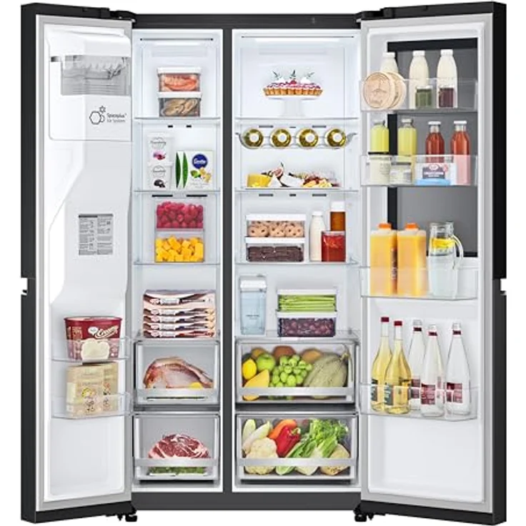 LG GSGV81EPLL Side by Side Kühlschrank, 635 L, Instaview, Eis-, Crushed Ice- Wasserspender, NoFrost, Smart Inverter, Wi-Fi – Bild 5