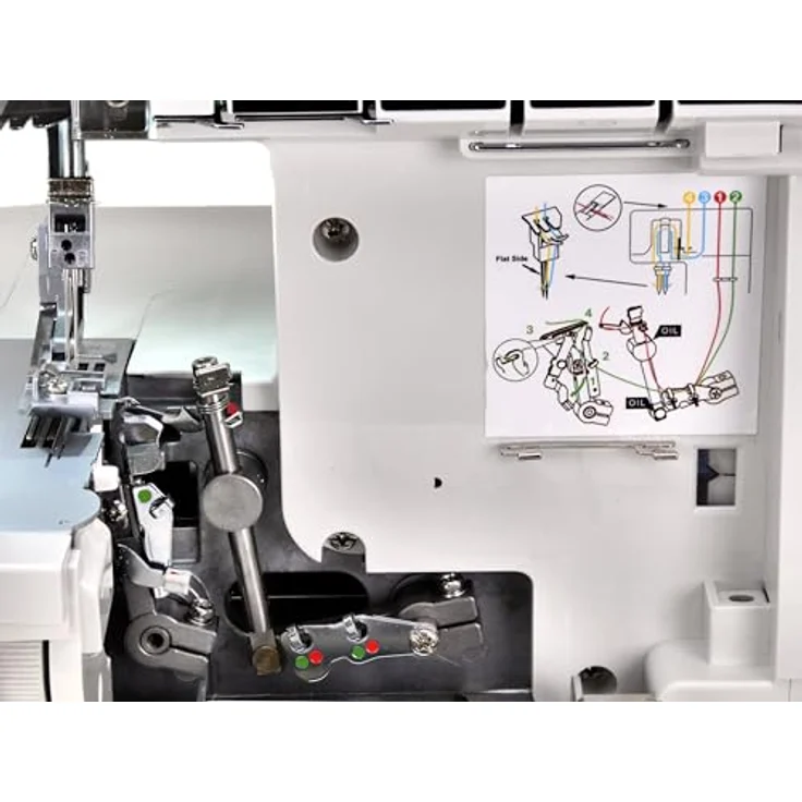 W6 WERTARBEIT Overlock-Nähmaschine W6 N 454D Pro, 16 Programme, mit viel Zubehör – Bild 4