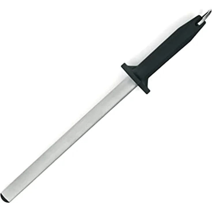 GRÄWE Diamant-Wetzstahl - Härte 70-80 HRC - Messerschärfer mit Diamantbeschichtung - oval - Zuglänge 25 cm