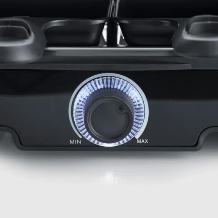 SEVERIN RG 9670 Raclette-Grill, Tischgrill für bis zu 8 Personen, 1.400 W Leistung, schwarz, mit Keramik- & Antihaftbeschichtung und 8 Raclette Pfännchen – Bild 4