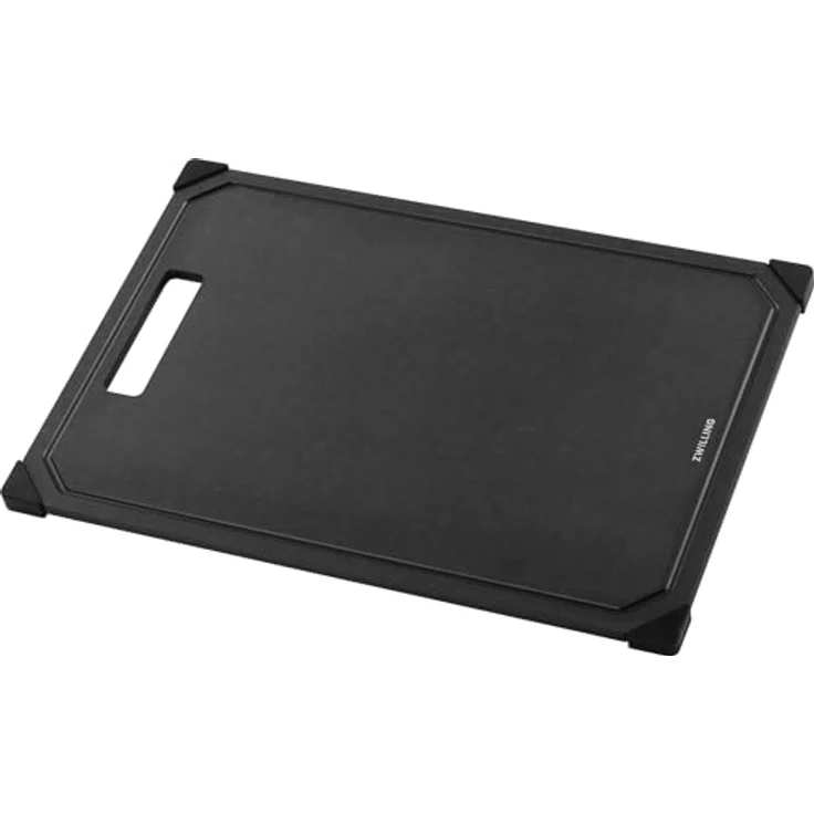 ZWILLING Schneidebrett Fiberholz 37 x 25 cm, mit Saftrille, rutschfest, spülmaschinengeeignet, Schwarz – Bild 1