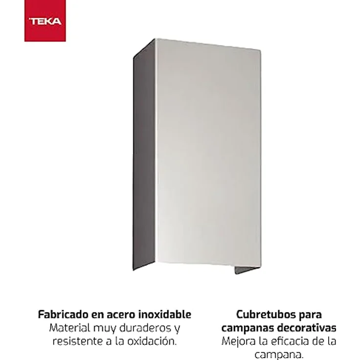 Teka 113290024, Dunstabzugshaube Schornsteinverlängerung, Edelstahl, 270 mm Durchmesser, 800 mm Höhe, 330 mm Tiefe – Bild 3