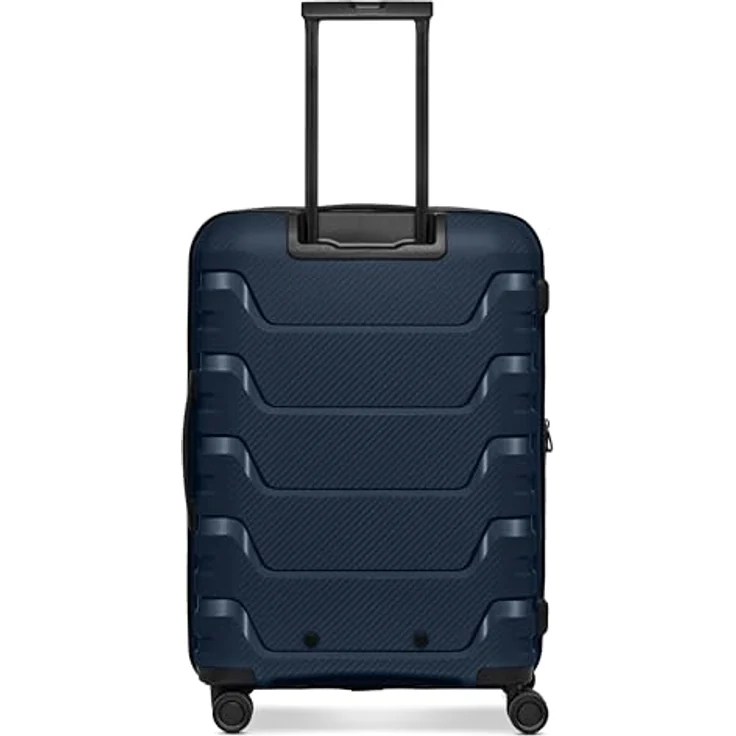 SMARTBOX Hartschalen Check-in Koffer | Mittelgroßer Trolley 45 x 28 x 66 cm von 71 auf 80 Liter erweiterbar | hochwertiges Polypropylen | 4 Doppelrollen & TSA-Schloss | leichte 3,8 kg (Edition 01) – Bild 3