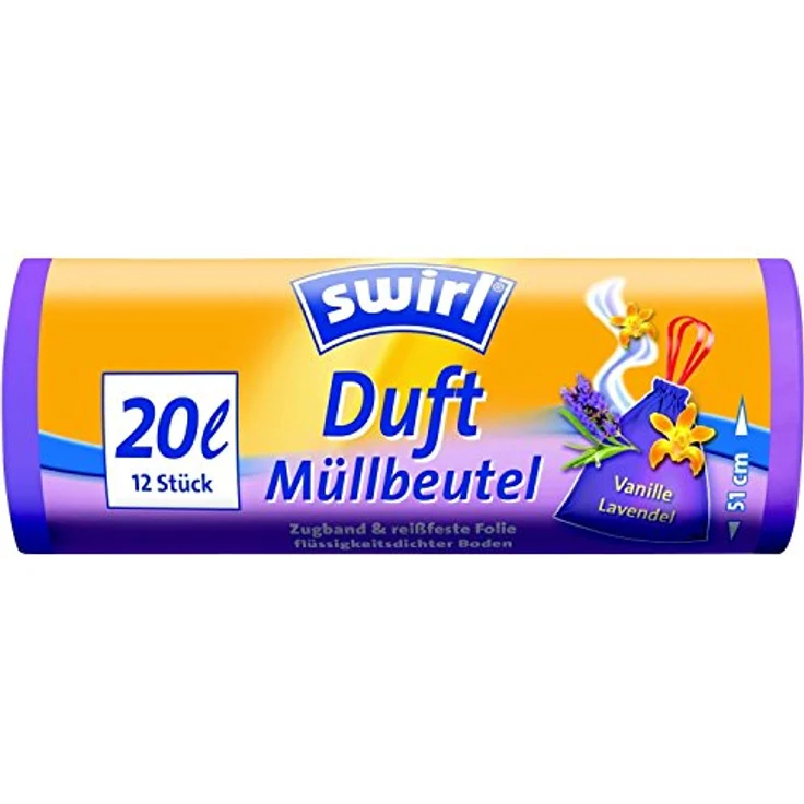 Swirl Putzeimer swirl® 7240, 20,0 l mit flüssigkeitsdichtem Boden und Zugband, 12 Stück Duft-Müllbeutel – Bild 2