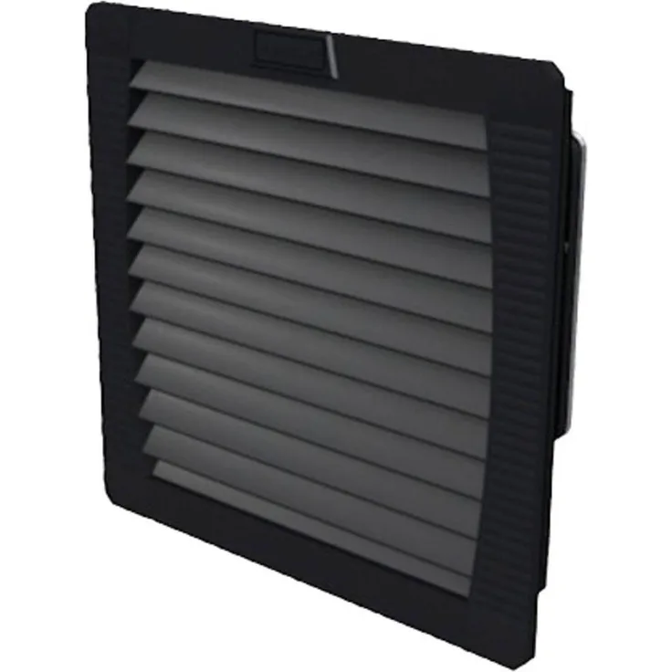 Weidmüller FF-EMC3254/230VBK, Belüftungsventilator mit 125 m³/h Luftdurchsatz, Schwarz, geräuscharm mit integriertem Filter