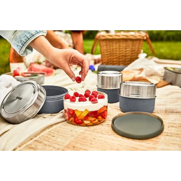 Black+Blum Lunchschale Lunchbecher, Glas, Schiefer, 750 ml- 25 FL oz – Bild 7