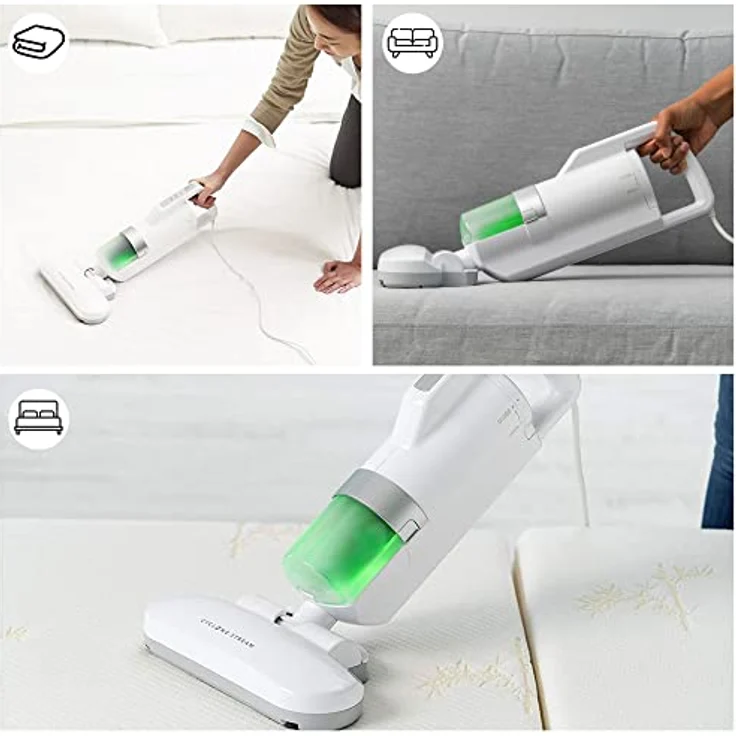 Iris Ohyama, Staubsauger / Milbensauger für Matratzen gegen Allergene, 400W, 6000 Vibrationen/Minute, Filterqualität F9, Für Matratzen, Sofas - Quilt Cleaner IC-FAC2 - Weiß – Bild 5