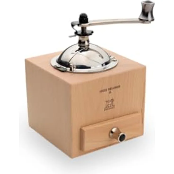 PEUGEOT Pfeffermühle Roellinger 13 cm - Inspiriert von der traditionellen Peugeot Kurbelmühle mit Schubfach - Aus PEFC-zertifiziertem Holz - Naturfarben