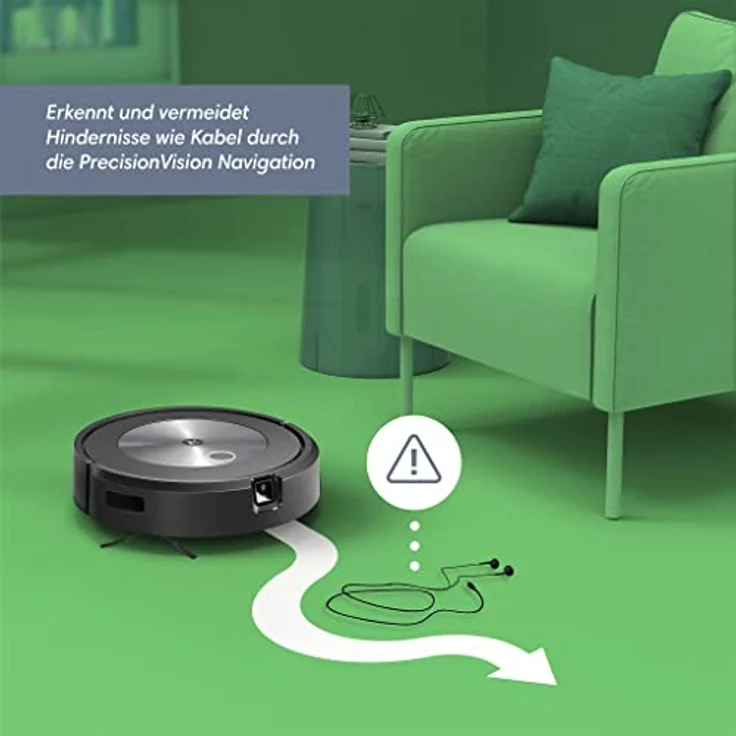 iRobot® Roomba® j7 WLAN-fähiger Saugroboter mit Kartierung und mit Zwei Gummibürsten für alle Böden - Objekterkennung und -vermeidung - Lernt, kartiert und passt Sich an Dein Zuhause an – Bild 3