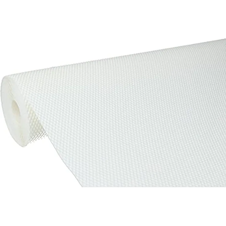 MS Beschläge 1 Rolle 48cm x 500cm Antirutschmatte Schubladenmatte Küchenschrankmatte Einlegematte Rutschhemmende Noppenmatte Kunststoff Schubladeneinlage (Weiß)