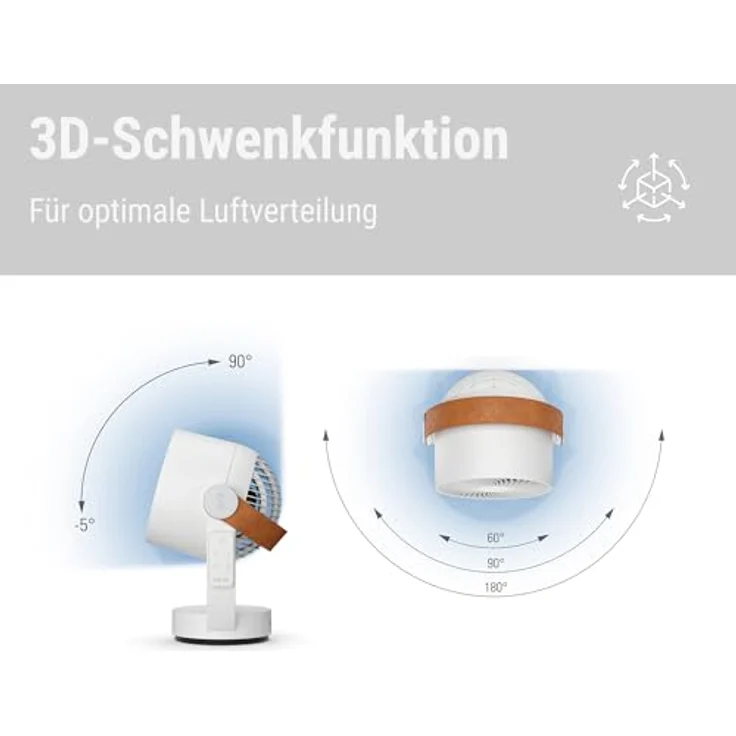 Stadler Form Leo Tischventilator 18W (L x B x H) 205 x 240 x 330mm Weiß – Bild 2