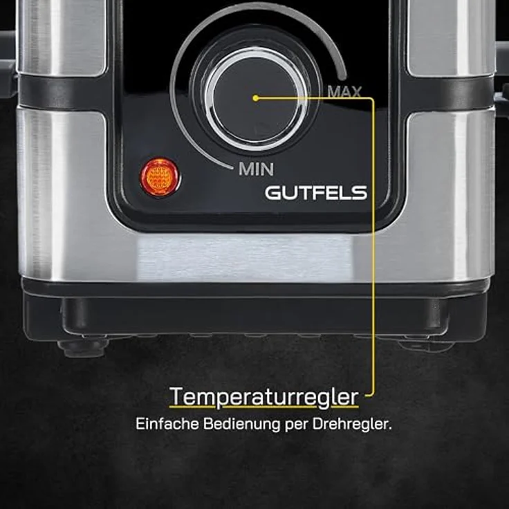 GUTFELS 4-Pfännchen-Raclette RACLETTE 4005 | Raclette Grill 4 Personen | 600 W | Antihaftbeschichtung | Stufenlose Regulierung – Bild 3