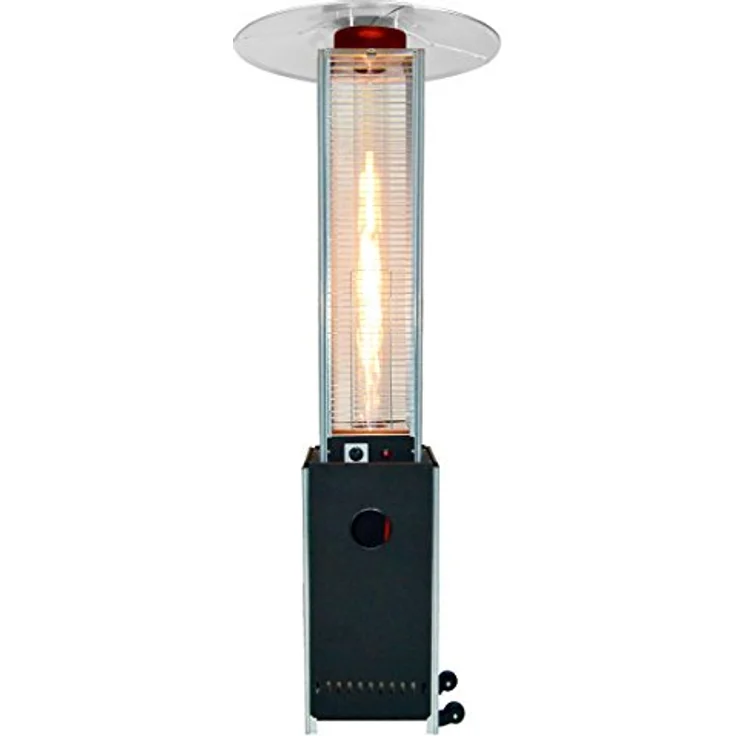 APANA Gasheizer 12,5 kW Bellamente Cristal praktischer Gasheizstrahler für Terrasse Garten Balkon mit Umkippsicherung & Abschaltautomatik in schwarz – Bild 1