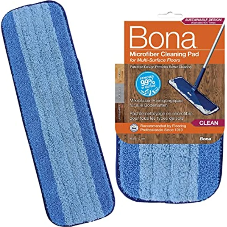 Bona Reinigungspad, Polyester, Blue, 25,5 cm – Bild 1