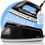 Bomann® Dampfbügelstation mit Dampf Bügeleisen | 3,5 bar | Dampfbügeleisen mit Superglide-Sohle & 1,2L Wassertank | 80 min. Betriebsdauer | 2400W | Bügeleisen Dampf m. Anti-Tropf-System | DBS 6034 CB - Preisvergleich