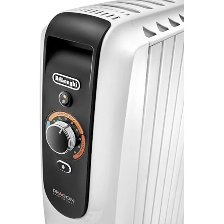 Delonghi TRD51025 Ölradiator Dragon 5, 2500 W Heizleistung, elektronische Temperaturkontrolle, schwarz und weiß – Bild 6