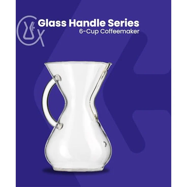 Chemex CM-6GH Kaffee Zubereiter, mit Glasgriff, für bis zu 6 Tassen – Bild 3