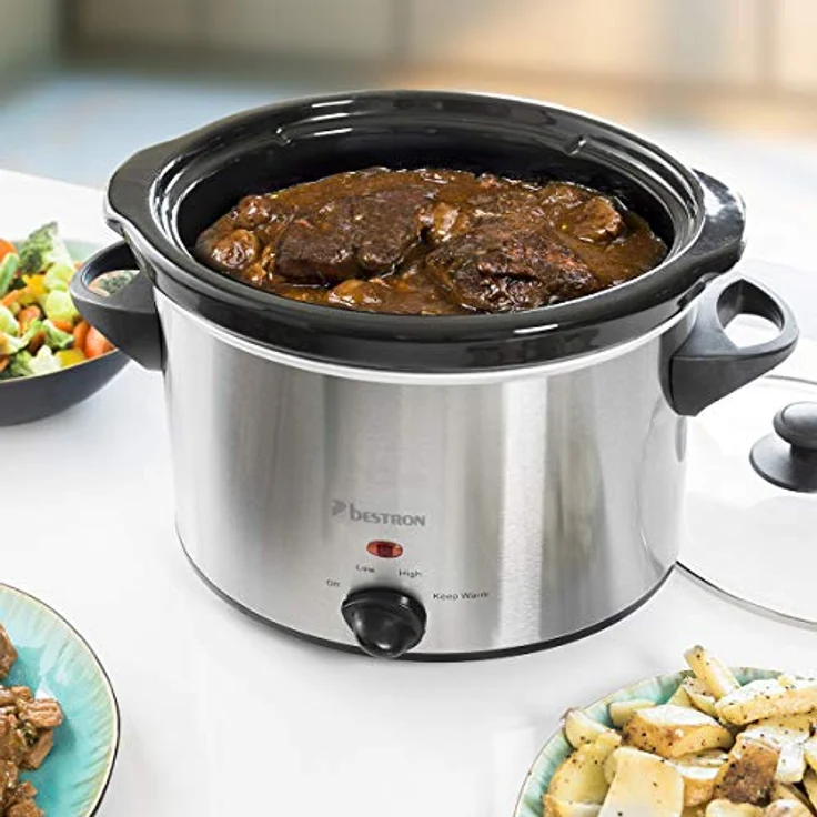 Bestron Dampfgarer, Mit Keramikpfanne und Glasdeckel, 3,5 Liter, 180 Watt, Edelstahl – Bild 7