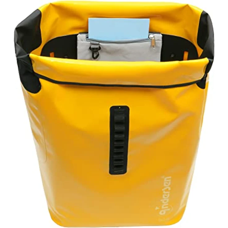 Andersen Einkaufstrolley - Royal Shopper Plus Ortlieb gelb 49 L Handwagen, wasserdicht, wetterfest, Aluminium, klappbar, luftbereiftes Kugellagerrad – Bild 3