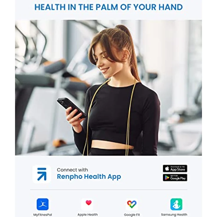 RENPHO WLAN Smart Waage Bluetooth Körperfettwaage, Personenwaage mit Körperfett und Muskelmasse, Wireless Körperanalysewaage & Überwacht 13 Körperwerte für Ihre Gesundheit, Elis Aspire – Bild 5