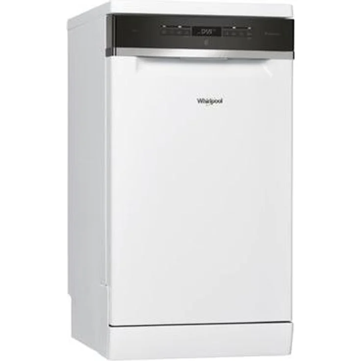 Whirlpool WSFO 3O34 PF, Freistehender Geschirrspüler für 10 Maßgedecke, Weiß, Schwarz, 44 dB, inklusive Besteckschublade, QuickPowerWash-Funktion