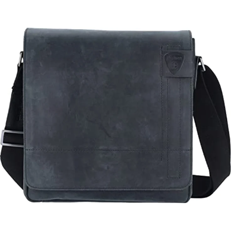 Strellson Richmond Umhängetasche Leder, 31 cm mit Innenfutter und Reißverschlussfach, Schwarz – Bild 4