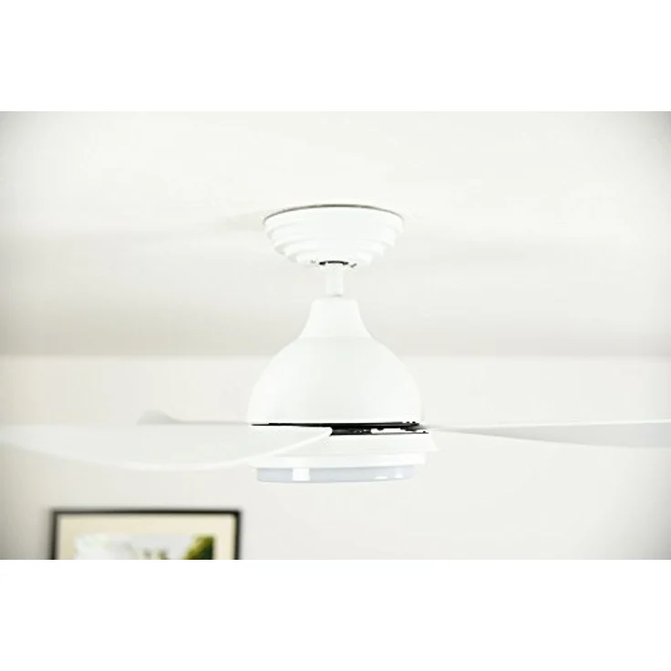 Pepeo Energiespar Deckenventilator Raja weiß mit dimmbarer LED Beleuchtung, 122cm, inklusive Fernbedienung – Bild 2
