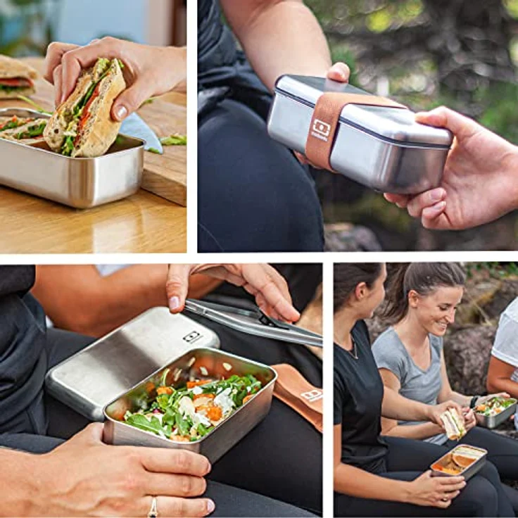 Monbento Sense Canyon - A Metal Bento Box, Lunchbox, Grau – Bild 5