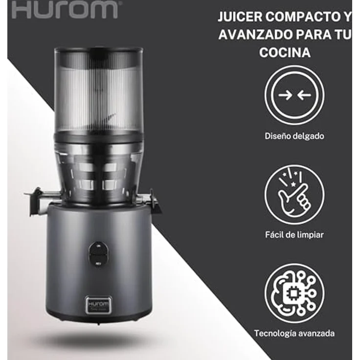 Hurom Entsafter H330P - Langsames Entsaften, hohe Saftausbeute, einfach zu reinigen - Charcoral – Bild 2