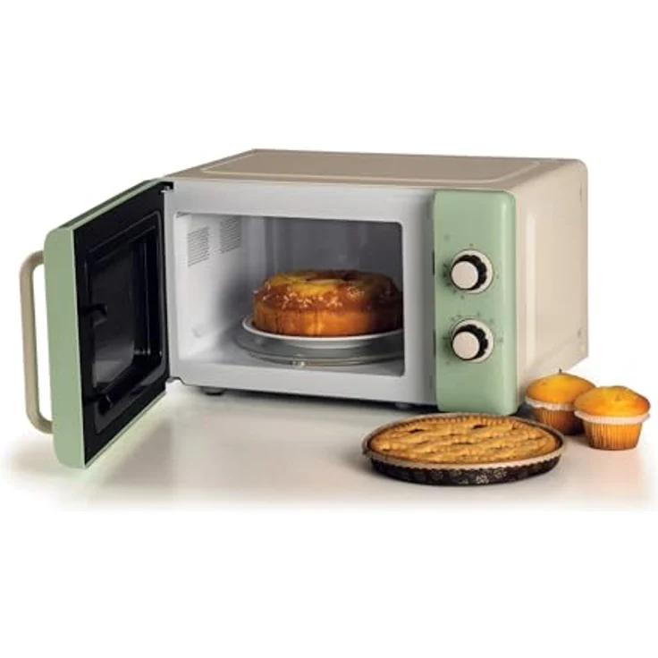 Ariete Mikrowelle Vintage 20 Liter, 800 Watt, 3-in-1-Funktionen, grün – Bild 3