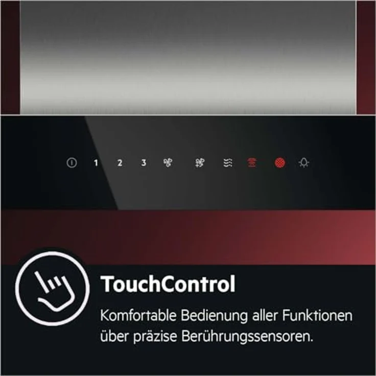 AEG Dunstabzugshaube Serie 6000 GB67D61HL – mit Lüften-Funktion 60cm – Glas, max. 730 m³/h, Touch-Bedienung, Edelstahl – Bild 4