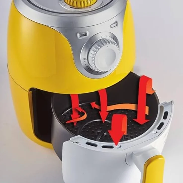 Ariete 4615GE HeißluftFritteuse-4615 HeißluftFritteuse, 1000, Kunststoff, 2 liters, gelb – Bild 4