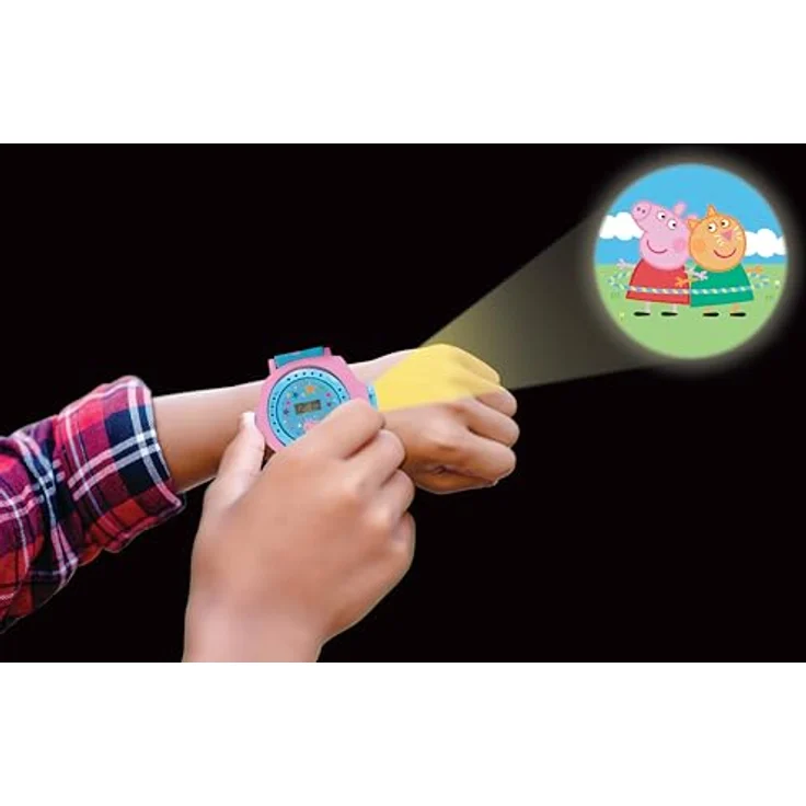 Lexibook Peppa Wutz DMW050PP, Verstellbare Armbanduhr mit Projektionen von 20 Bildern und digitaler Anzeige für Kinder – Bild 4