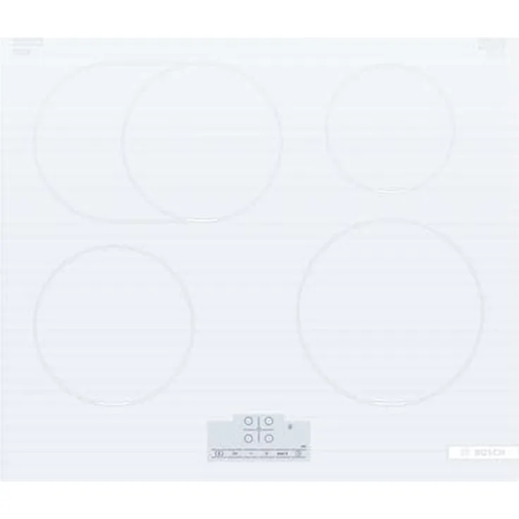 Bosch Hausgeräte Bosch PIF612BB1E Induction Hob, Number of burners/cooking zones 4, Without frame, Width 60 cm, White, Kochfeld, Weiss