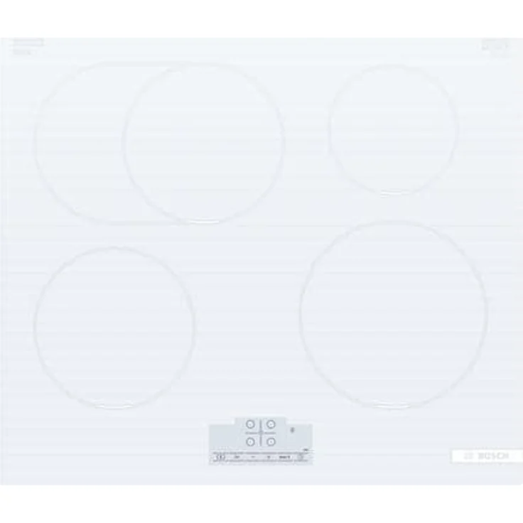 Bosch Hausgeräte Bosch PIF612BB1E Induction Hob, Number of burners/cooking zones 4, Without frame, Width 60 cm, White, Kochfeld, Weiss – Bild 1