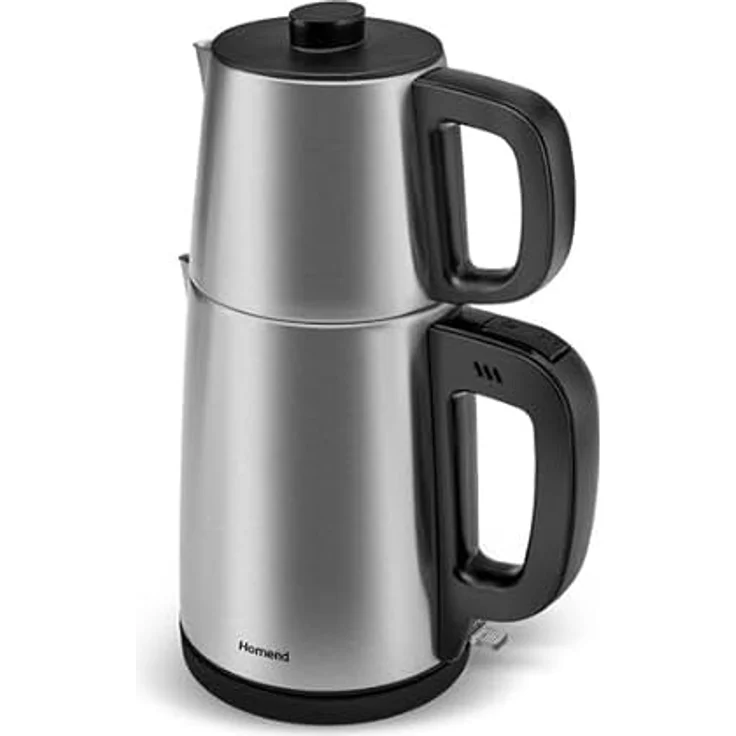 Karaca Homend Royaltea 1728H, Edelstahl Wasser-/Teekocher mit 1,8L Wasserbehälter, 0,95L Teekanne, 1650W, Inox – Bild 2