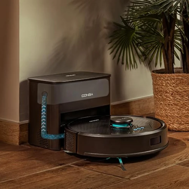 Cecotec Conga Y50, Staubsaugerroboter mit Lasernavigation, 5000 Pa Saugdruck, selbstentleerender Basis, Multifunktionsbürste für alle Oberflächen – Bild 9