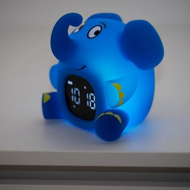Die Maus Lichtwecker für Kinder, Elefant-Design mit Aufwachlicht, 6 Wecktönen und Nachtlichtfunktion – Bild 6