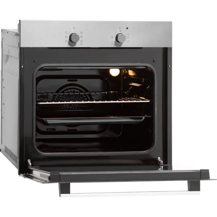 Respekta Einbau Herdset mit Glaskeramik Kochfeld und Backofen, autark, 56 Liter Volumen, Edelstahl und schwarzem Glas – Bild 4