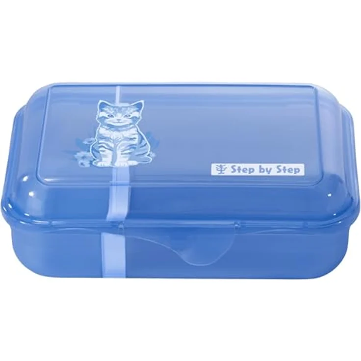 Step by Step Lunchbox mit Klickverschluss, spülmaschinengeeignet, BPA-frei, herausnehmbare Trennwand, einteilig – Bild 1