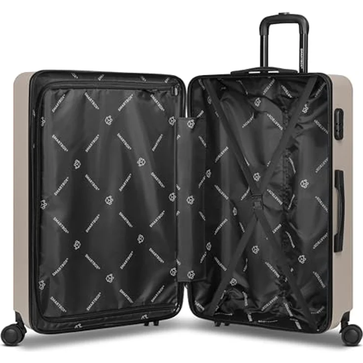 SMARTBOX Hartschalen Check-in Koffer XL, Trolley 49 x 30 x 76 cm, 101 Liter Volumen, 4 Doppelrollen, Zahlenschloss, 4,06 kg, Edition 05 – Bild 4