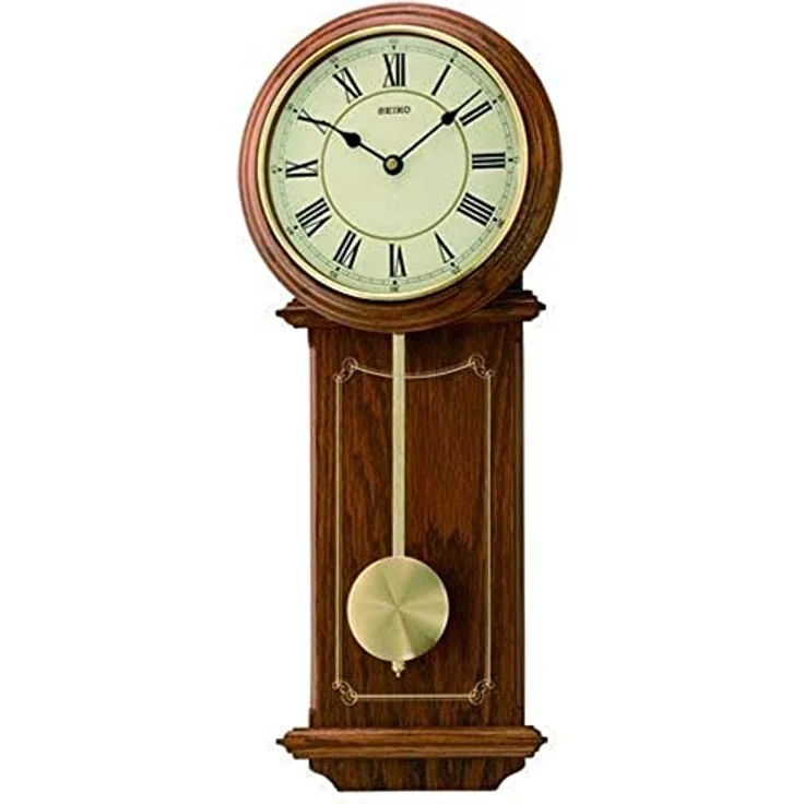Seiko Wanduhr Pendel braun Holz Pendel QXC213B, 52,5 x 21,5 x 6,8 cm – Bild 1
