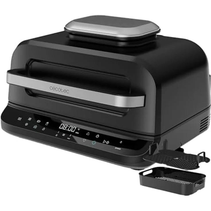 Cecotec Cecofry FireDome 6000, Grill-Heißluftfritteuse ohne Öl, 6 L, 2400 W, 6 Kochmodi, 4 Grillstufen, einstellbares Thermostat, inklusive Temperatursensor und Zubehör – Bild 1