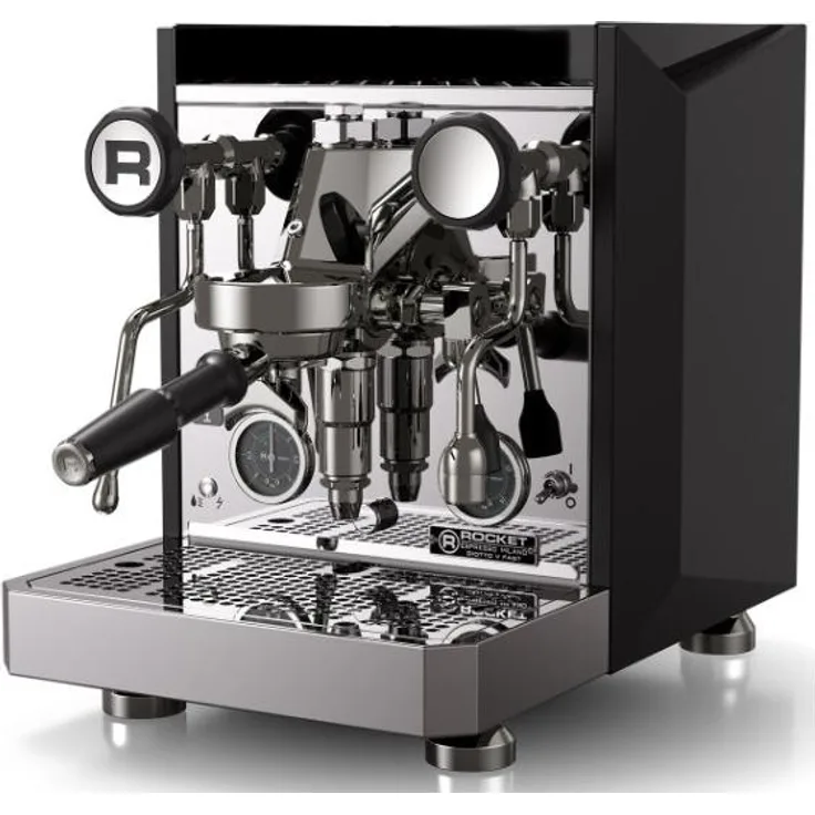 Rocket Giotto V Fast Black, Espressomaschine mit OLED-Display und isoliertem Kupferkessel