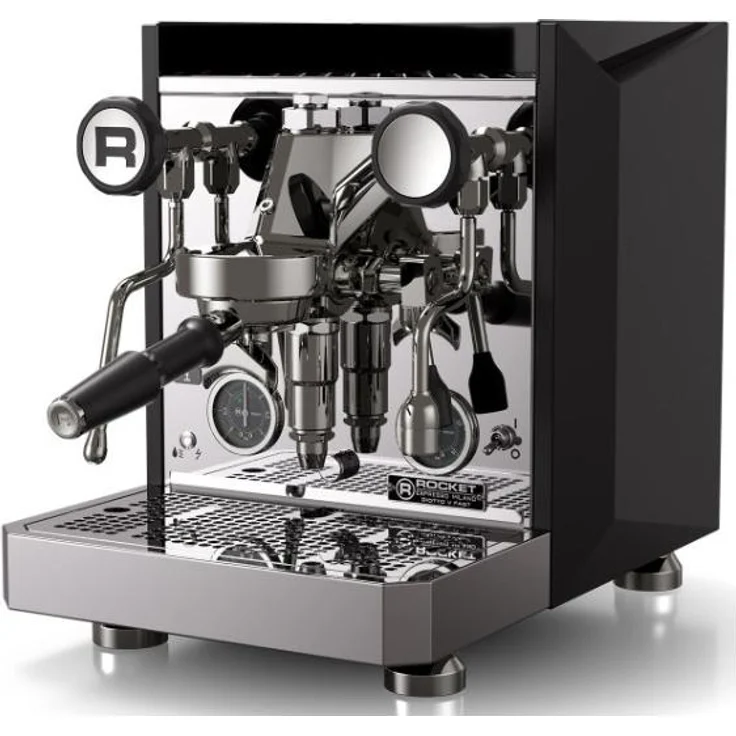 Rocket Giotto V Fast Black, Espressomaschine mit OLED-Display und isoliertem Kupferkessel